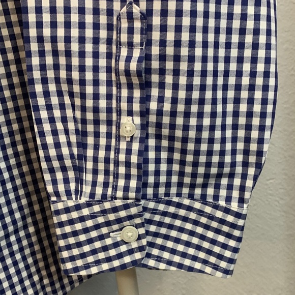 L.L. Bean Blue and White Checkered Shirt - Picture 6 of 7